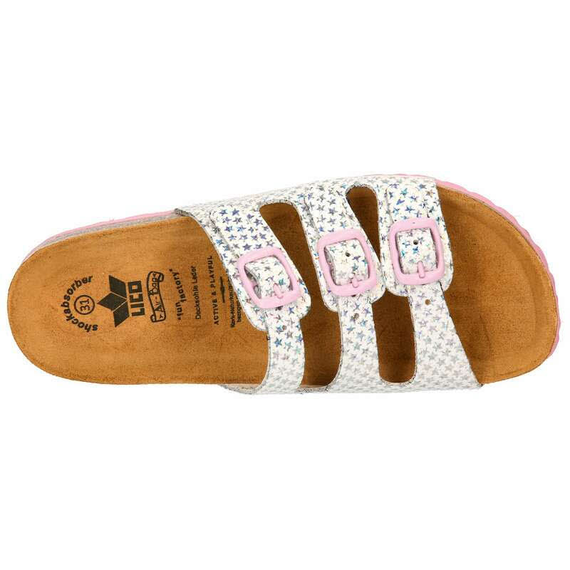 Lico Bioline Starline Hausschuhe Pantolette Mädchen silber NEU