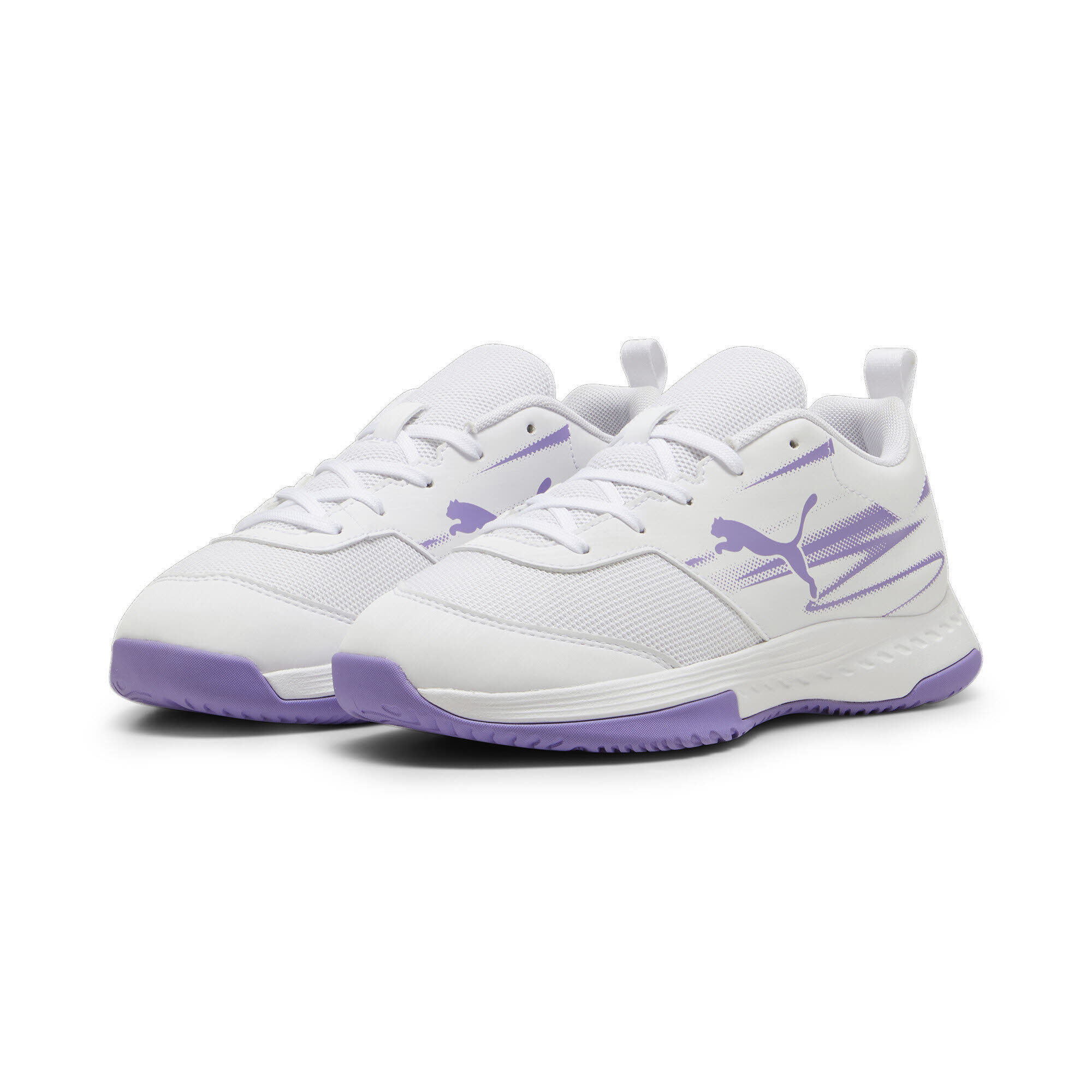 Puma Varion II Jr Hallensportschuhe Teenager Mädchen weiß lila