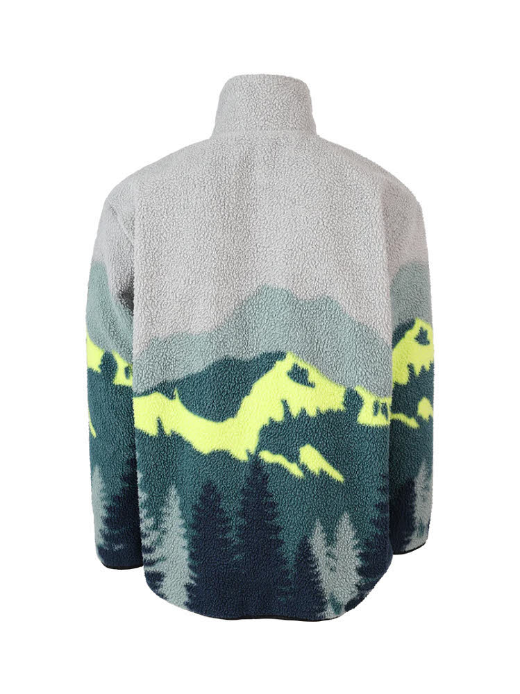 Brunotti Rodrigo Mountain Herren Pullover Midlayer Fleecepulli grau/grün