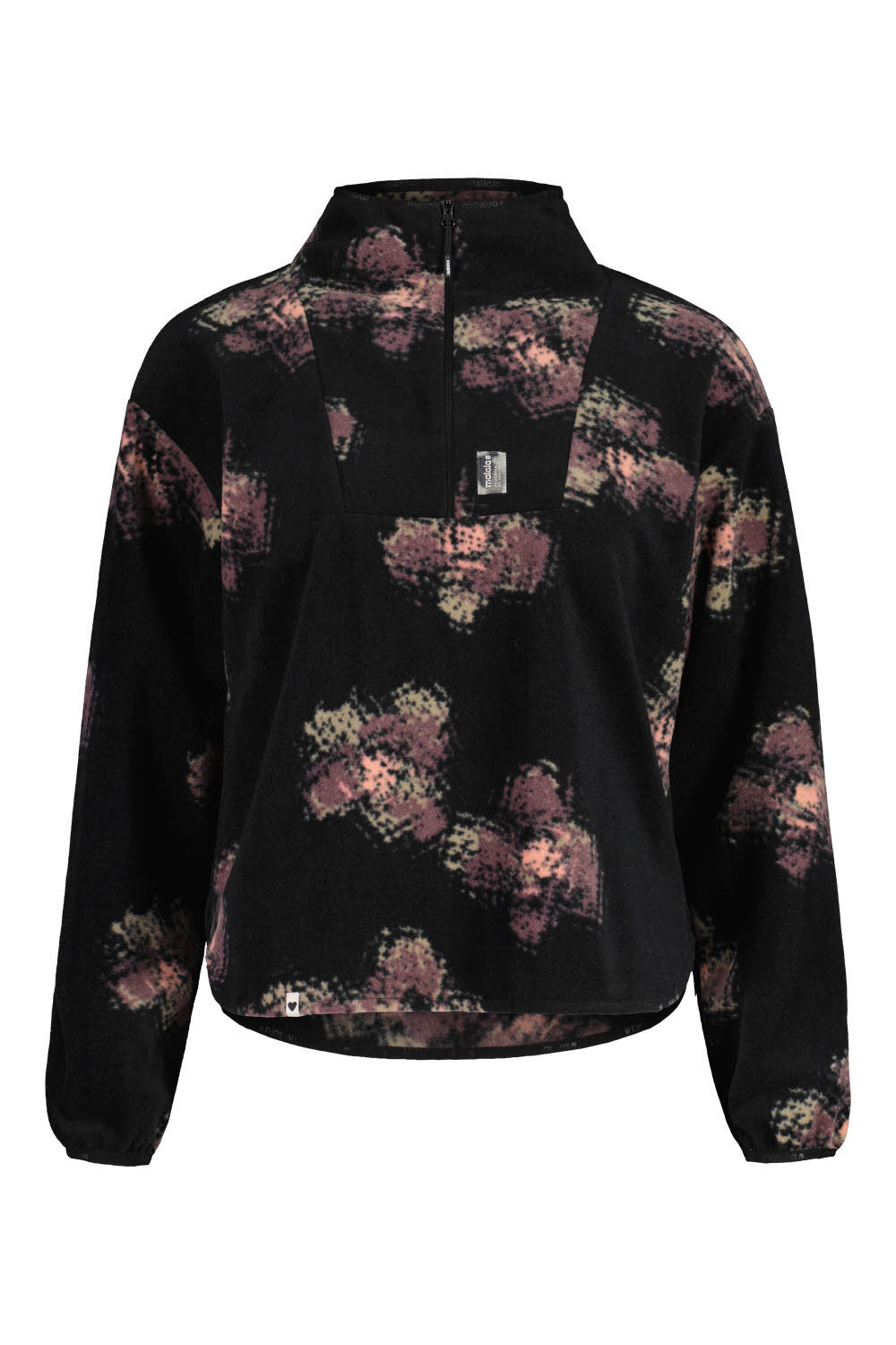 Maloja MeltinaM Printed Damen Fleccepullover Zipper schwarz
