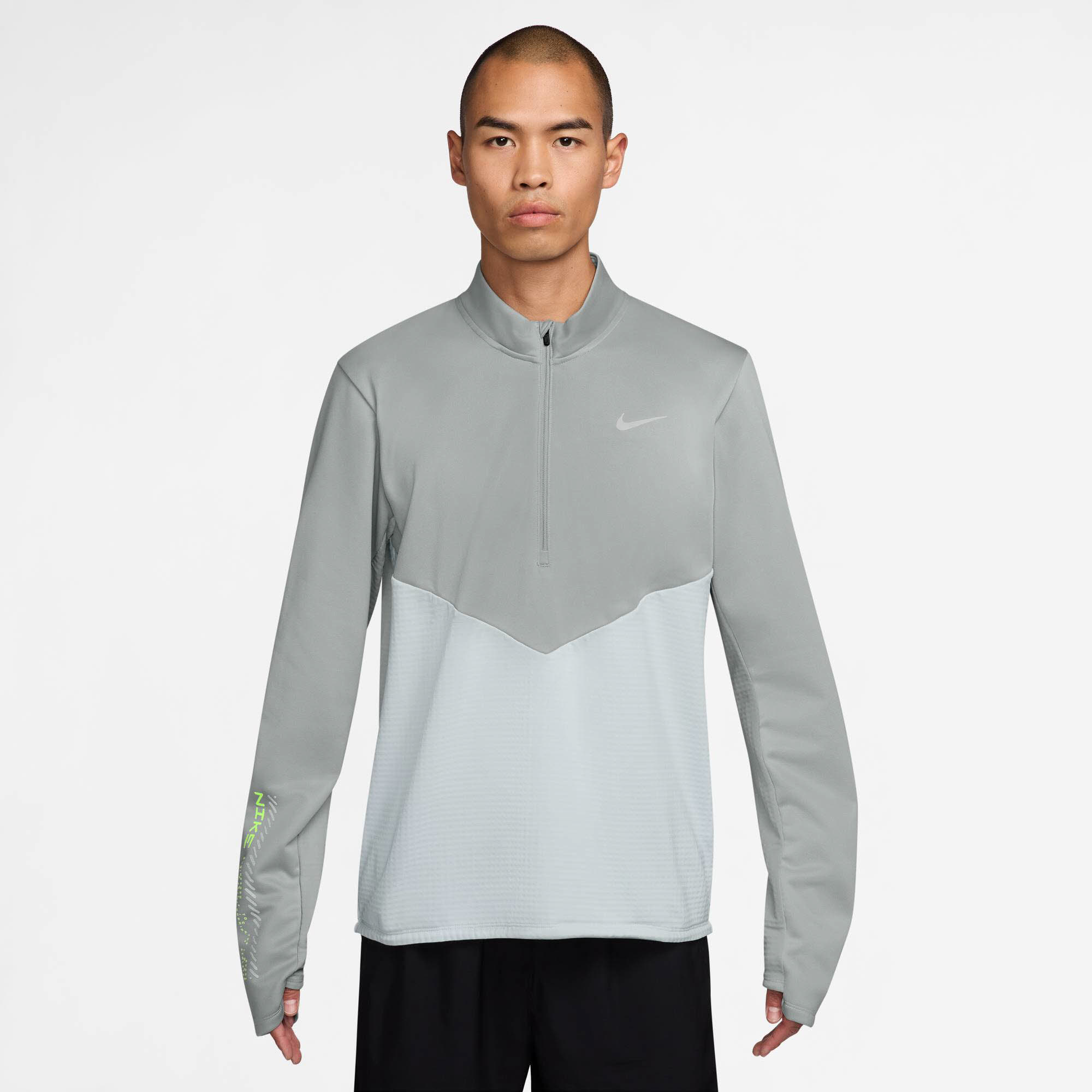 Nike NK TF WINTERIZED PACER HZ Herren Midlayer Funktionsshirt grau