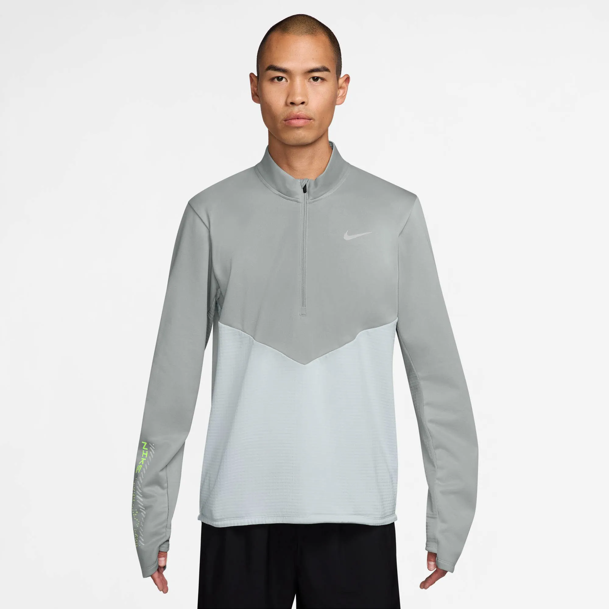 Nike NK TF WINTERIZED PACER HZ Herren Midlayer Funktionsshirt grau