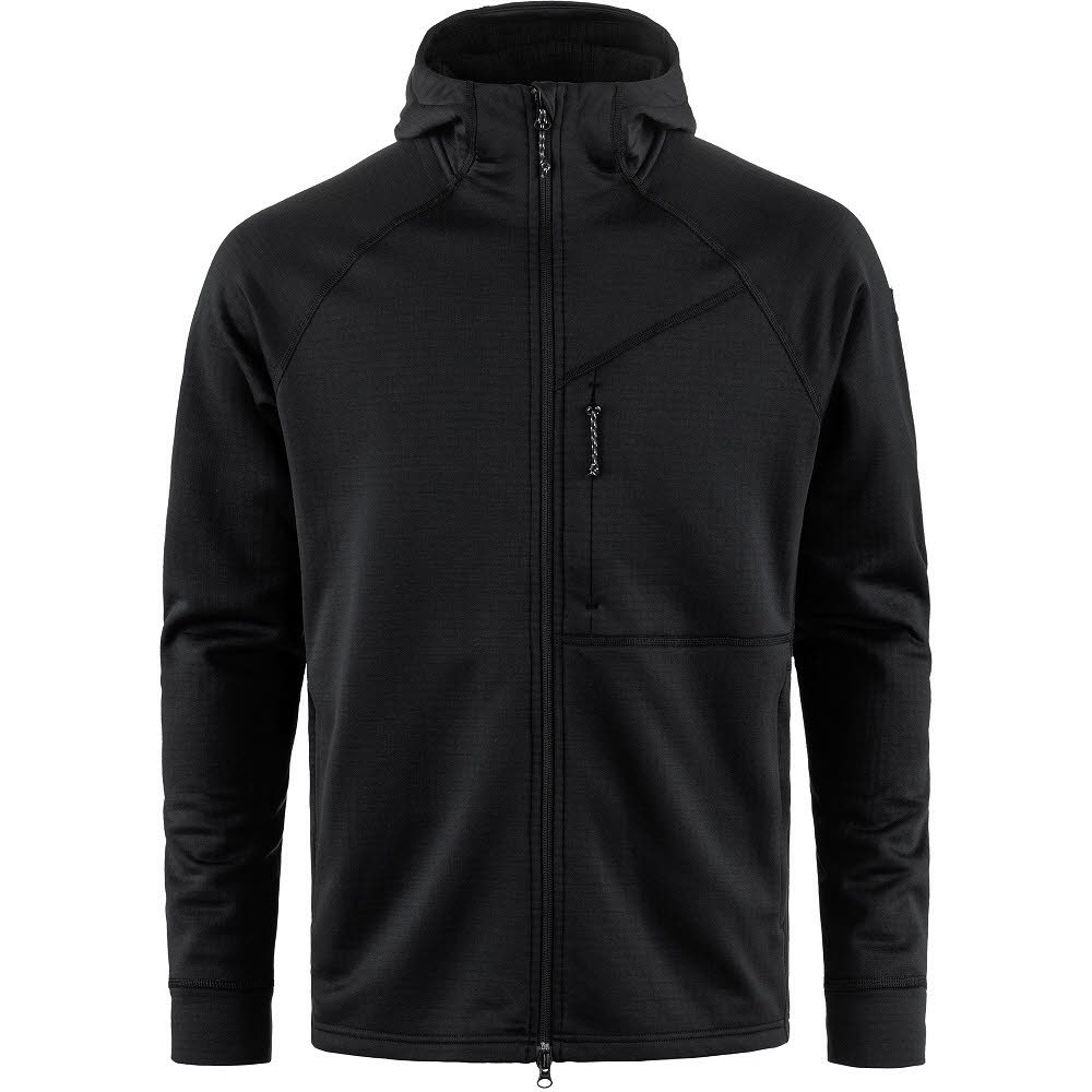 Fjällräven Abisko Grid Fleece Hoodie M Herren Fleecejacke Midlayer schwarz