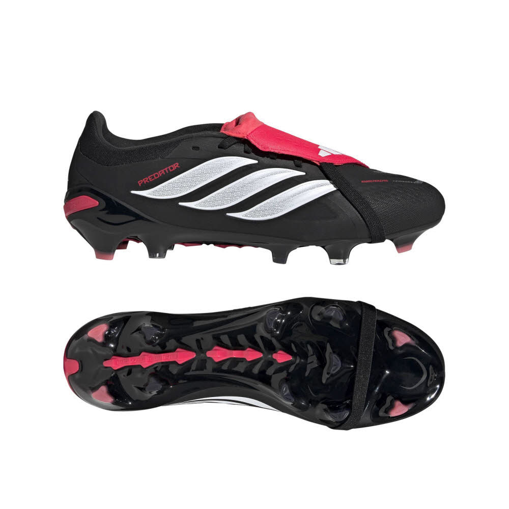 adidas PREDATOR PRO FT FG Unisex Fußballschuhe Stollenschuhe core black/white/lucid red