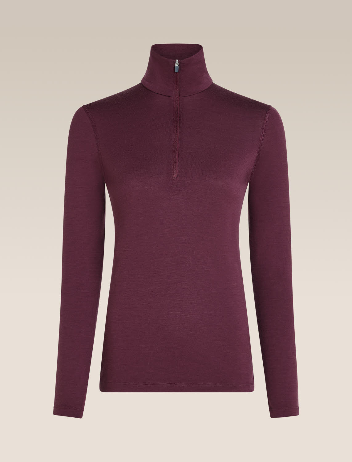 ICEBREAKER DA 200 Oasis LS Half Zip Damen Skirolli rot