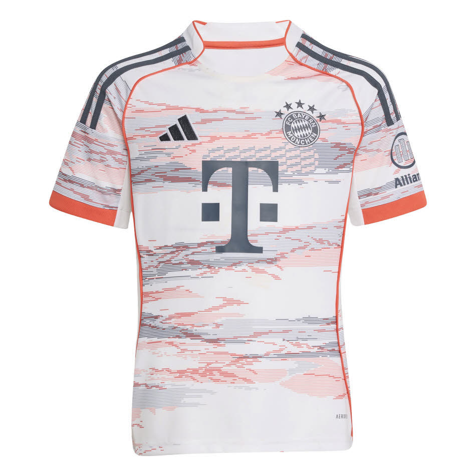 adidas FC Bayern München 25/26 Kinder Auswärtstrikot weiß