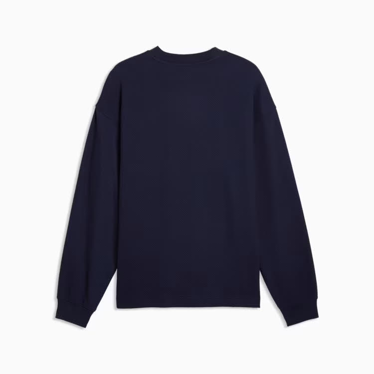 Puma ESS ELEVATED Relaxed Material Crew Herren Sweatshirt navy