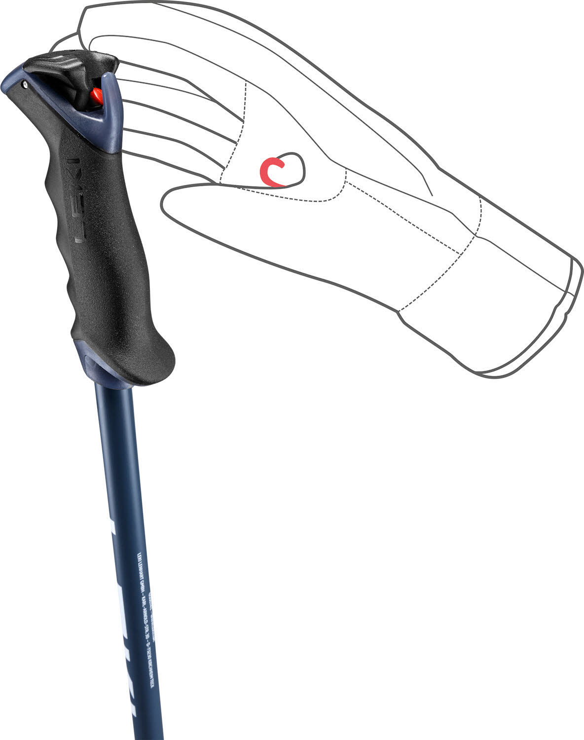 Leki Voltec Lite TR Unisex Skistöcke Ski Poles schwarz/blau