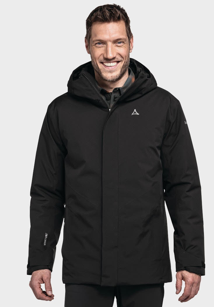 Schöffel Froda Parka Freizeitmantel wasserdicht Herren schwarz