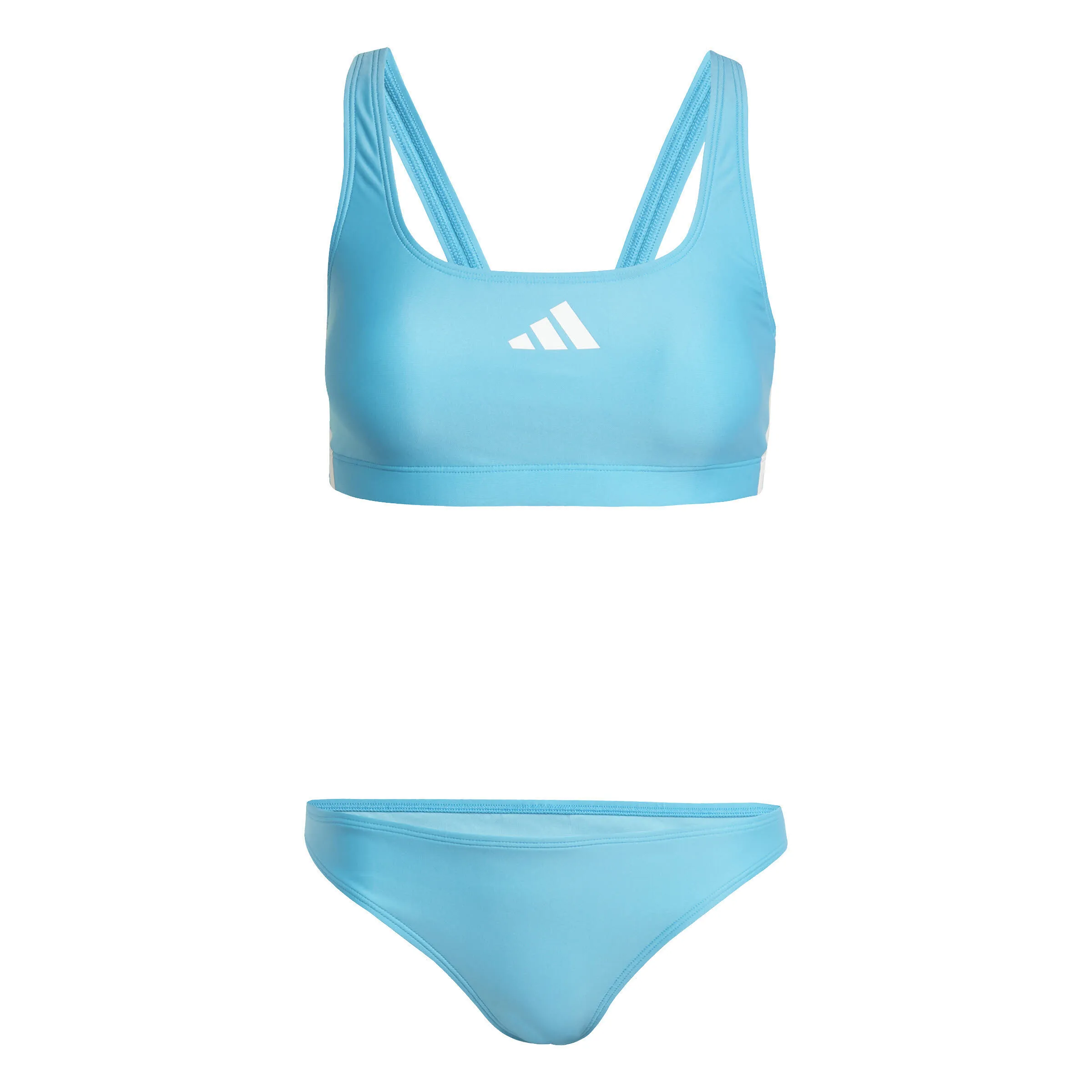 adidas 3-Streifen V-Back Damen Bikini hellblau