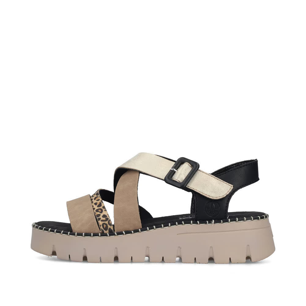 Rieker FSK Damen Sandalen Sandaletten beige