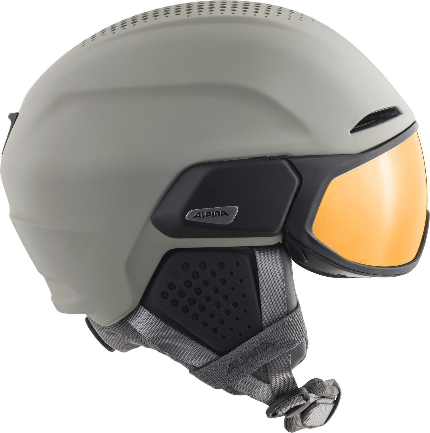 Alpina Alto Q-Lite Herren Skihelm Visir-Helm grau