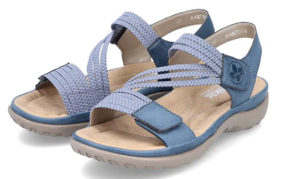Rieker Damen Riemchensandalen hellblau NEU
