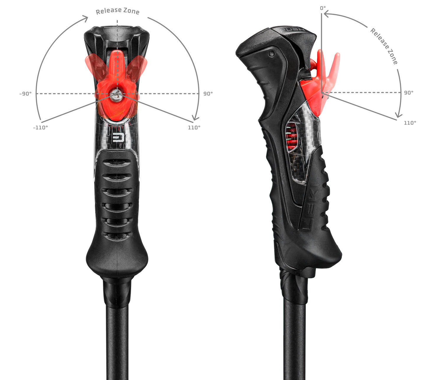 Leki Carbon 14 TR Unisex Skistöcke Ski Poles grau/schwarz