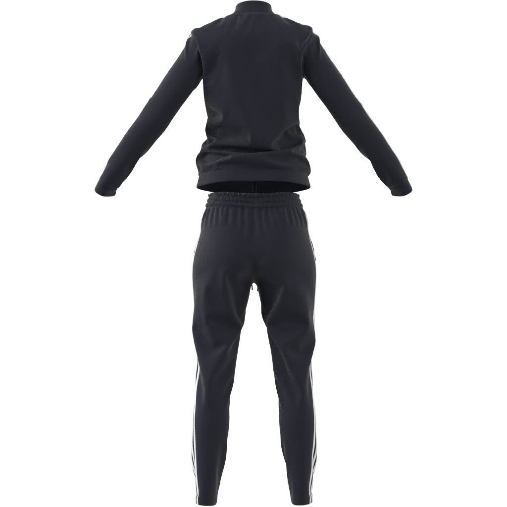adidas 3 Streifen Damen Trainingsanzug Schwarz Weiß