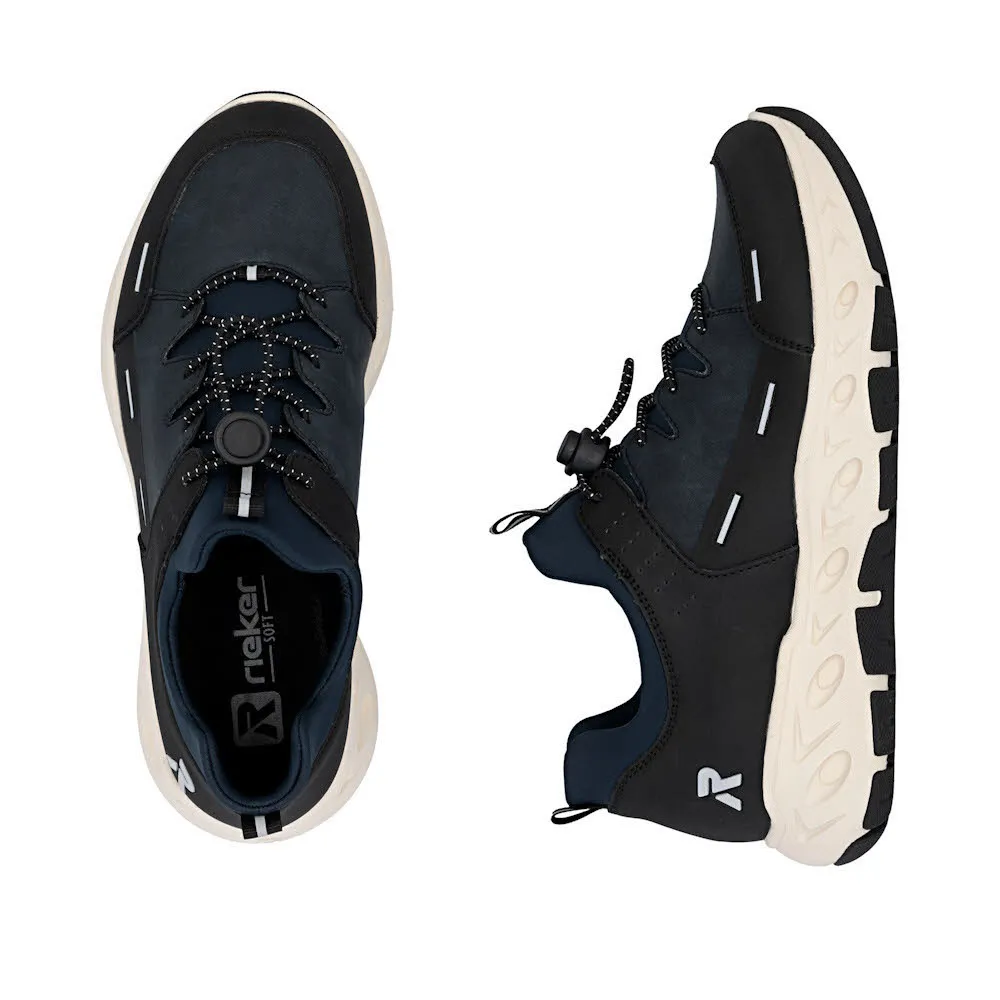 Rieker Damen Sneaker Low Halbschuhe dunkelblau