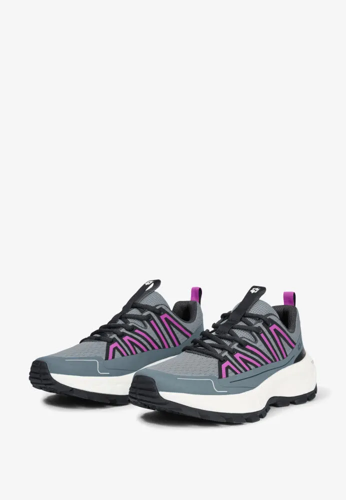 Jack Wolfskin Wild Hike Low W Damen Wanderschuhe Trekkingschuhe grau/magenta