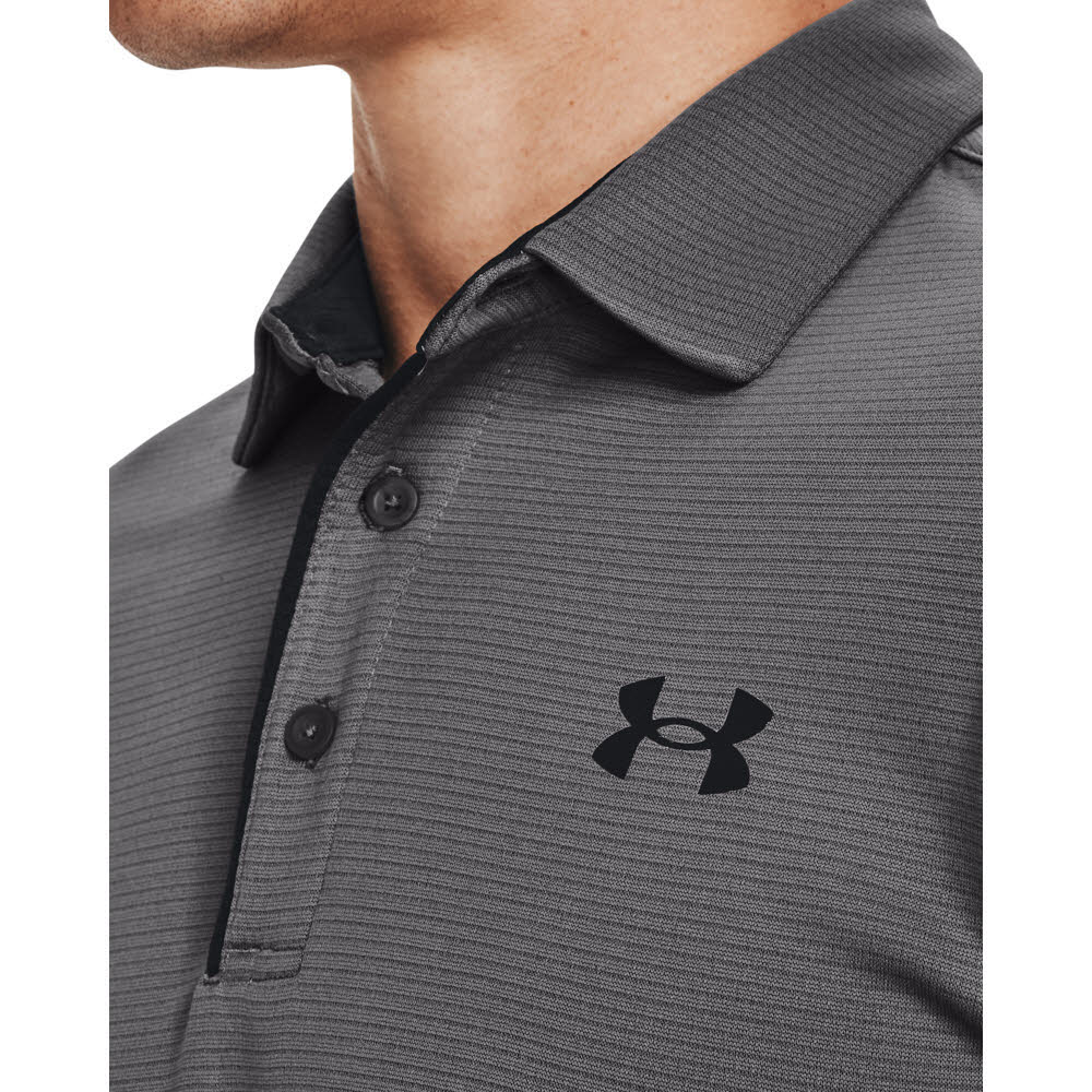Under Armour Tech Polo BLK Herren Poloshirt T-Shirt Funktionsshirt grau