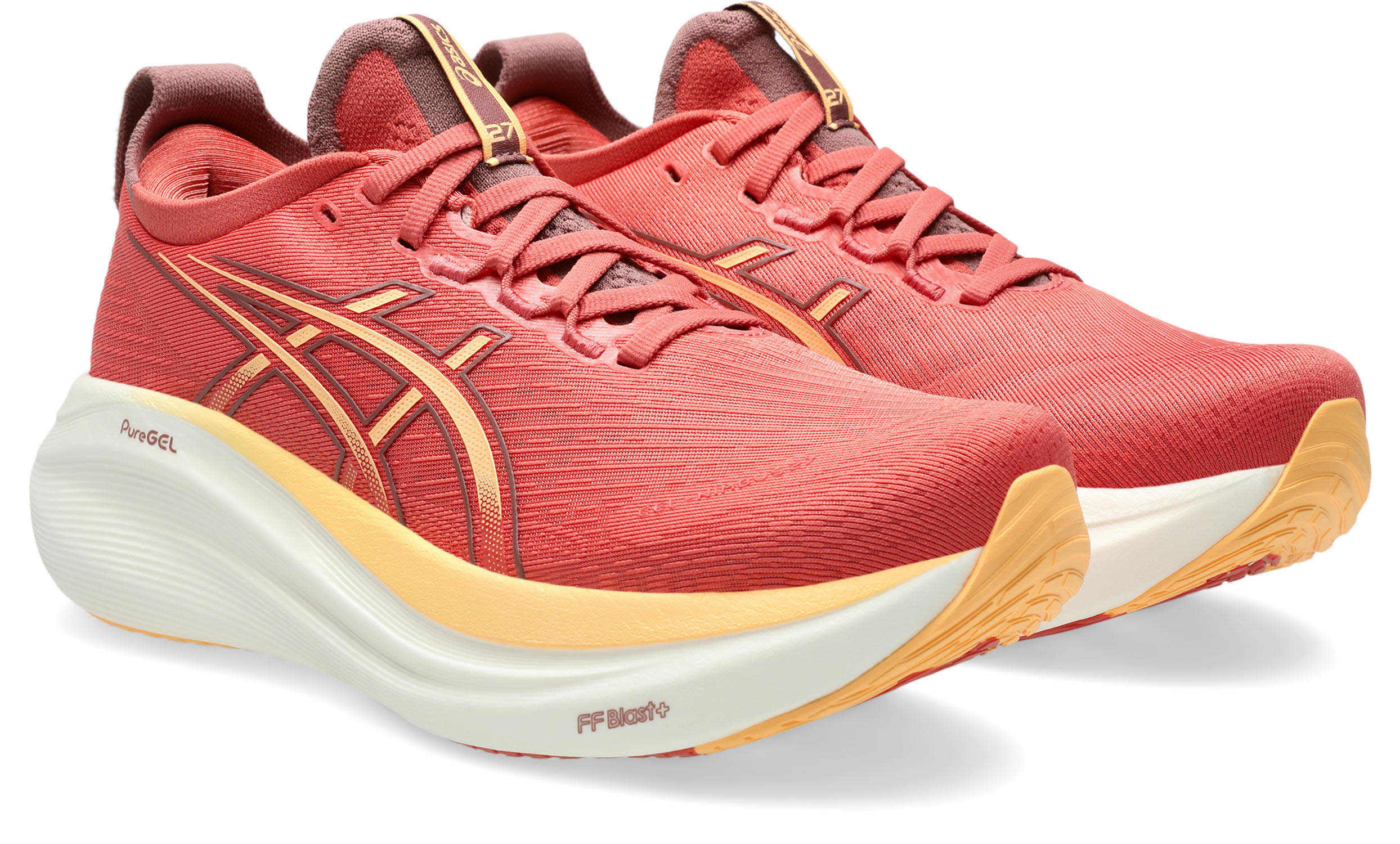 Asics GEL-NIMBUS 27 Damen Laufschuhe Joggingschuhe dark pink clay/orange
