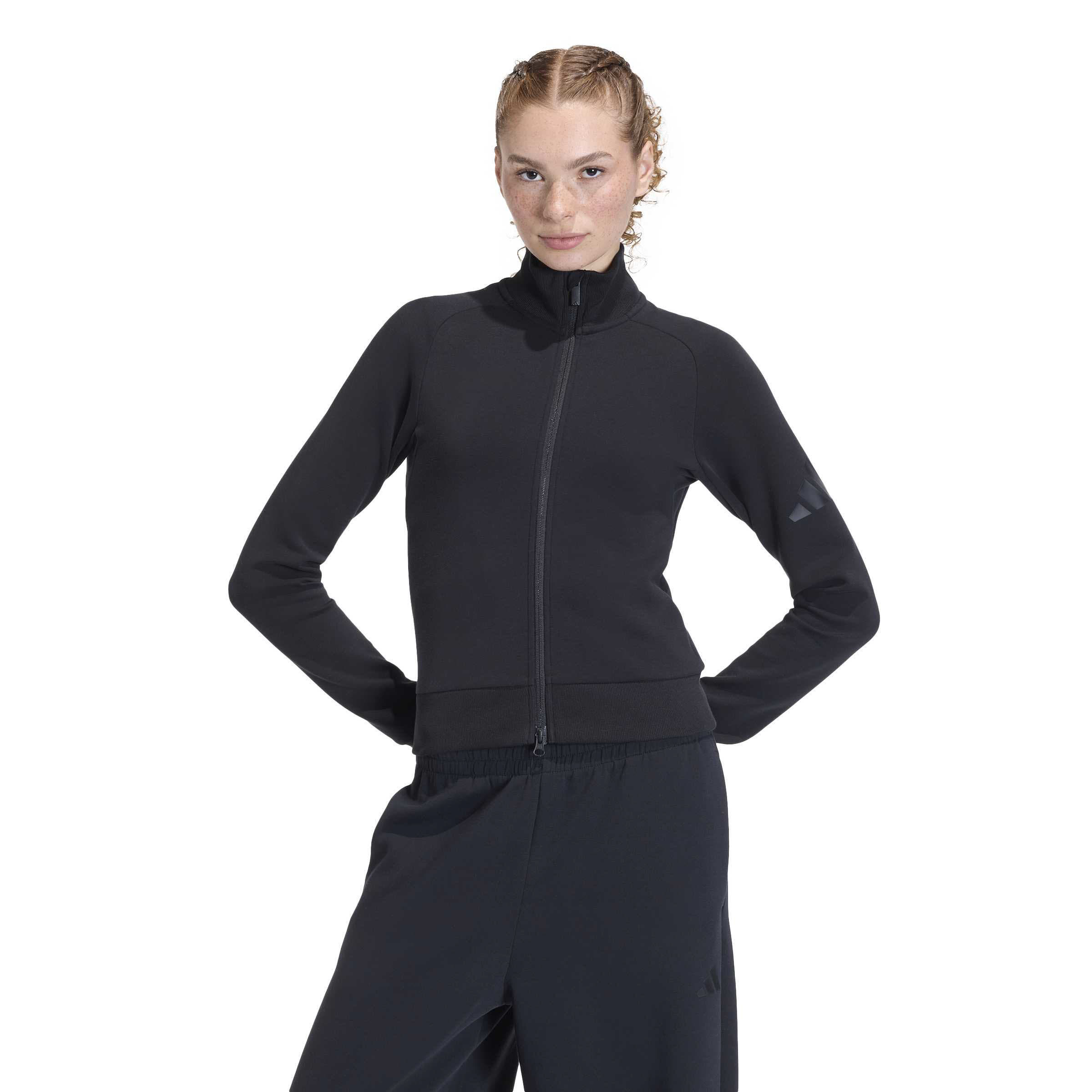 Adidas Soft Lux Trainingsjacke Damen schwarz