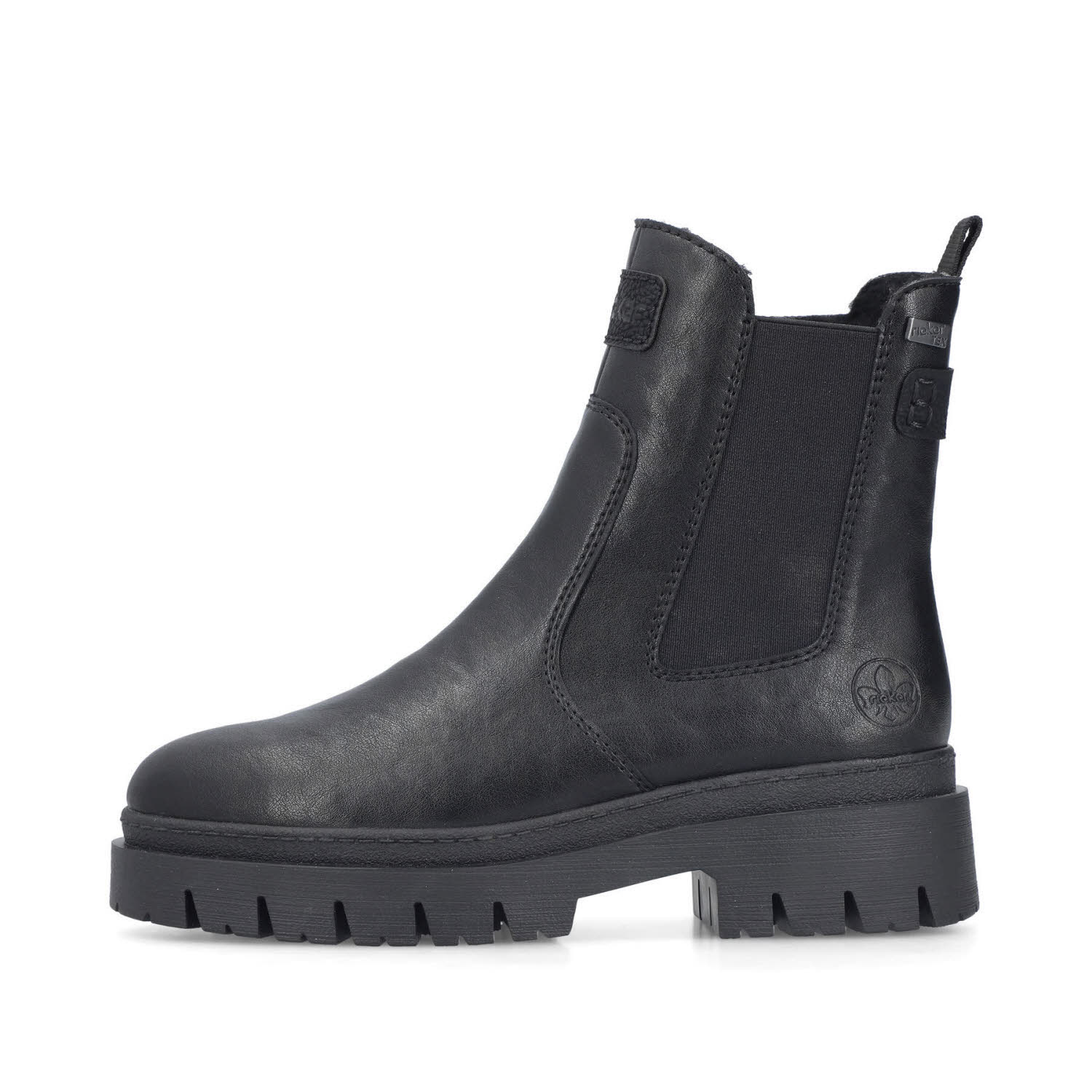 Rieker HWK Damen Chelsea Boots Damen Stiefelette Winterstiefel schwarz