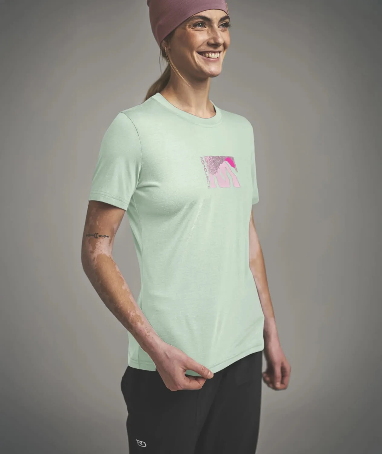Ortovox 120 COOL TEC MTN SUN TS W Damen Wandershirt grün
