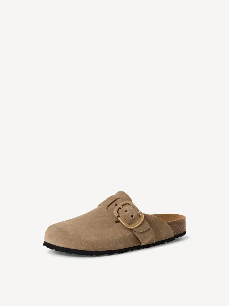 Tamaris Pantolette Leder beige Damen