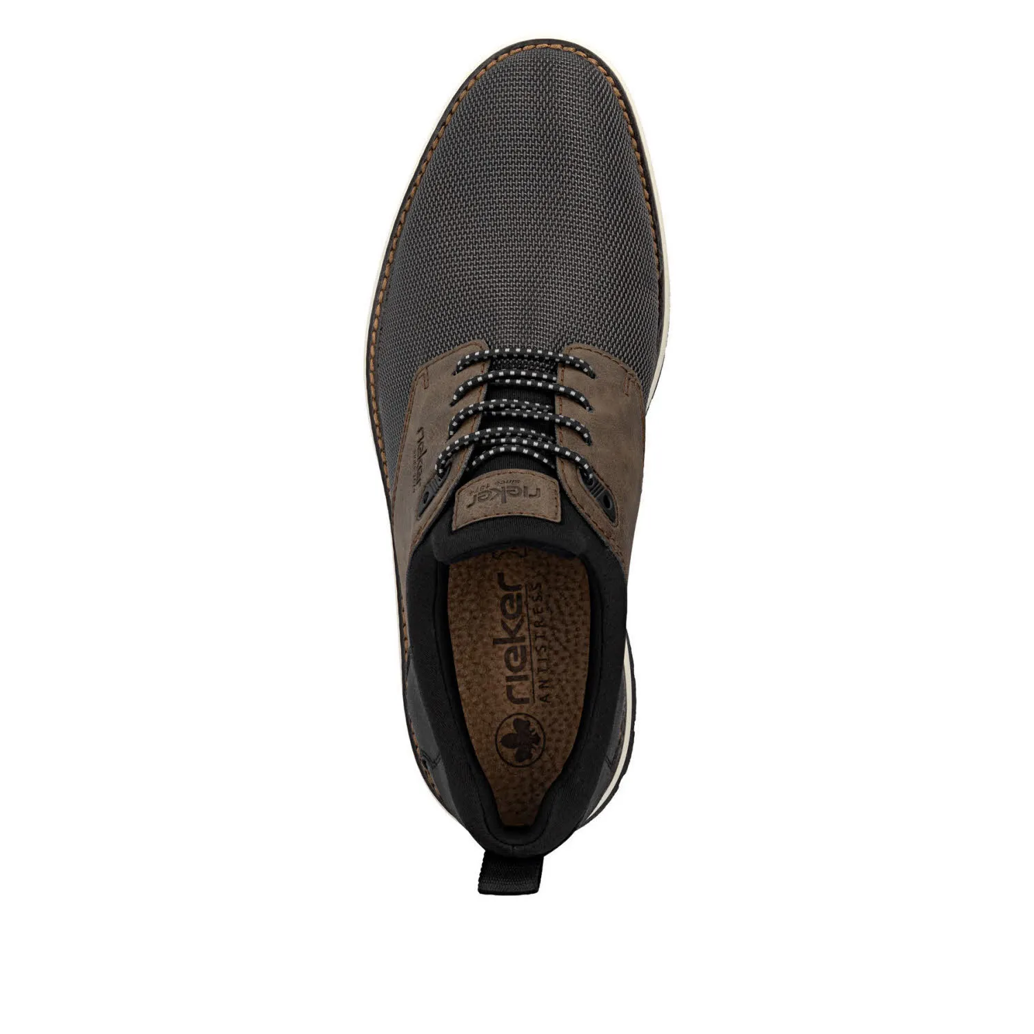 Rieker HWK Herren Halbschuhe Slipper Sneaker modisch schwarz/grau