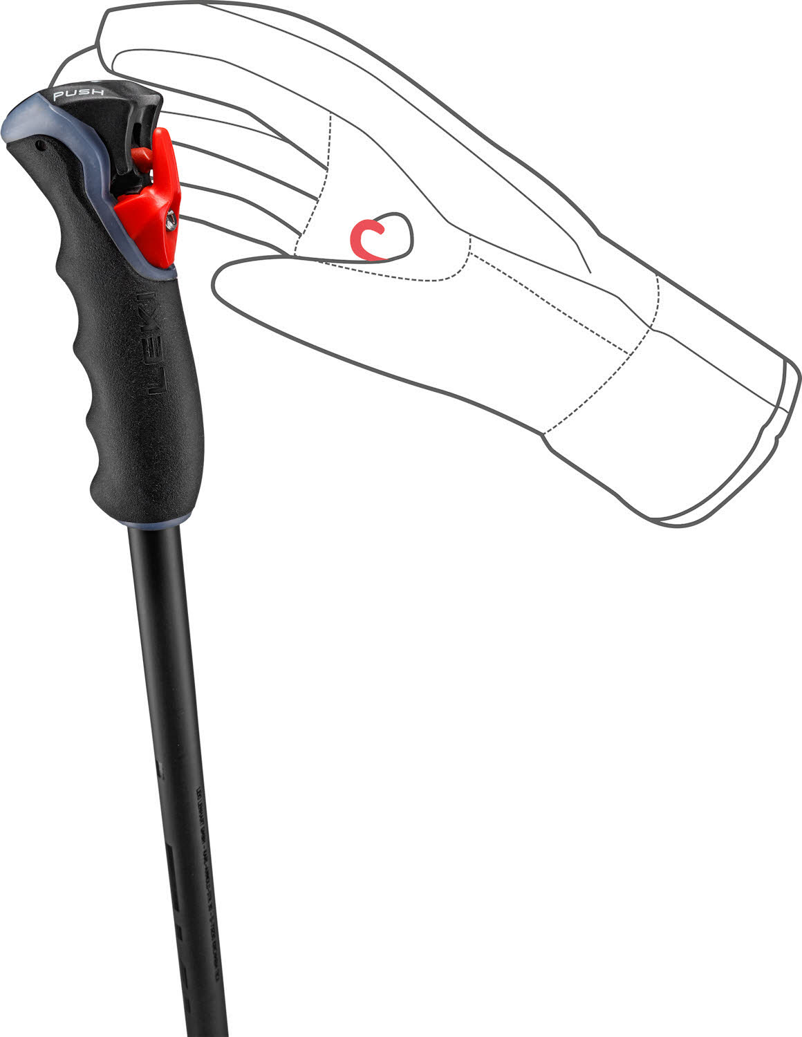 Leki Black Venom GS TR Unisex Skistöcke Ski Poles schwarz/grau