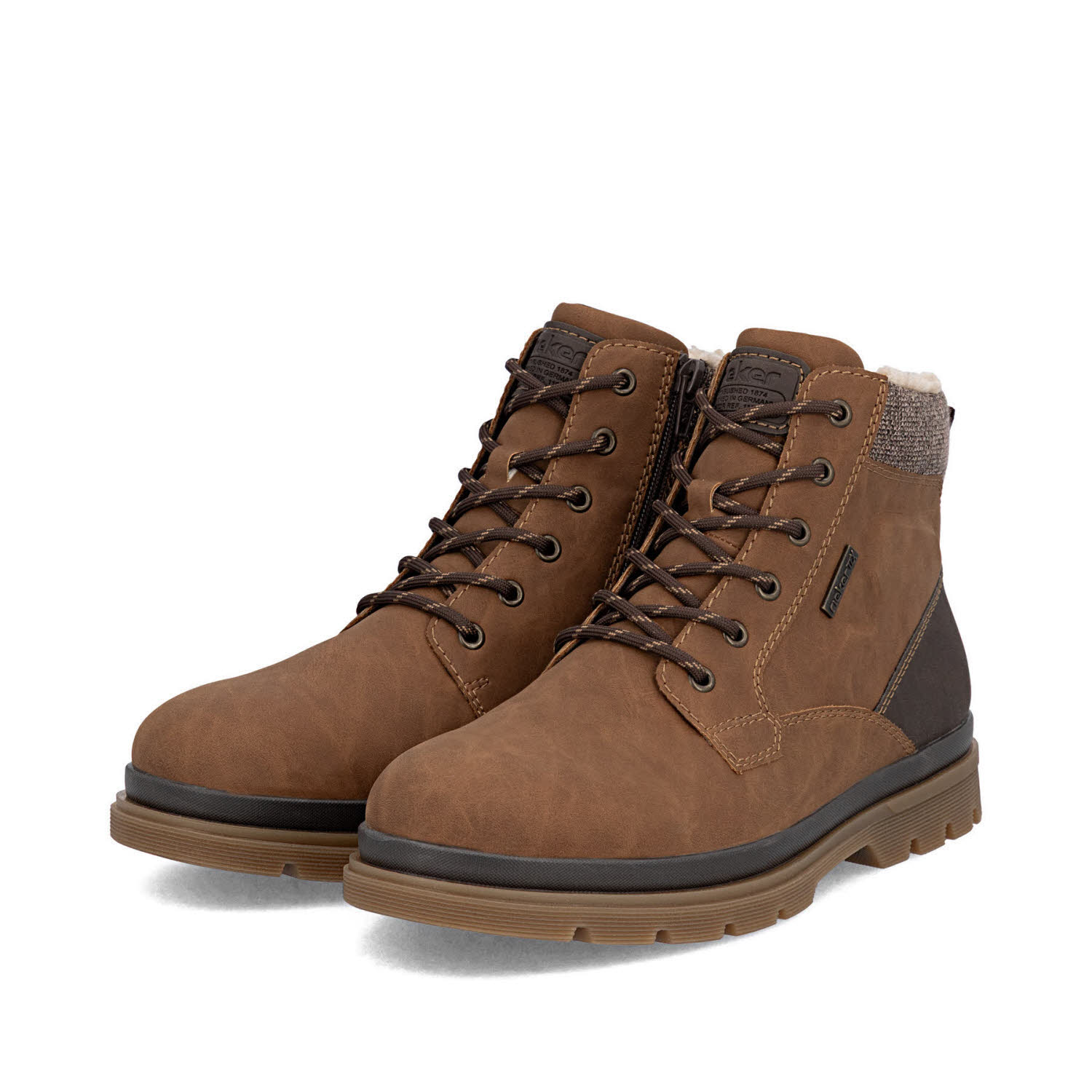 Rieker HWK Herren Stiefel Herren Schnürstiefel Winterstiefel braun