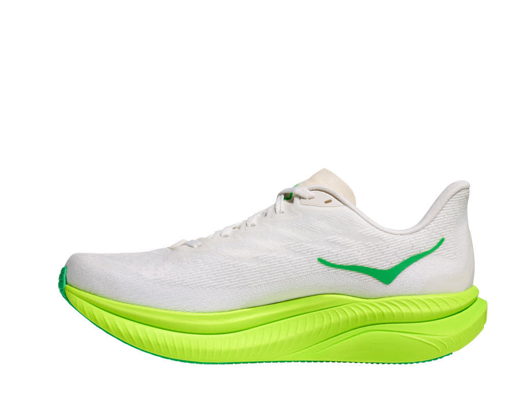 Hoka MACH 6 Herren Laufschuhe Joggingschuhe white/neon lime
