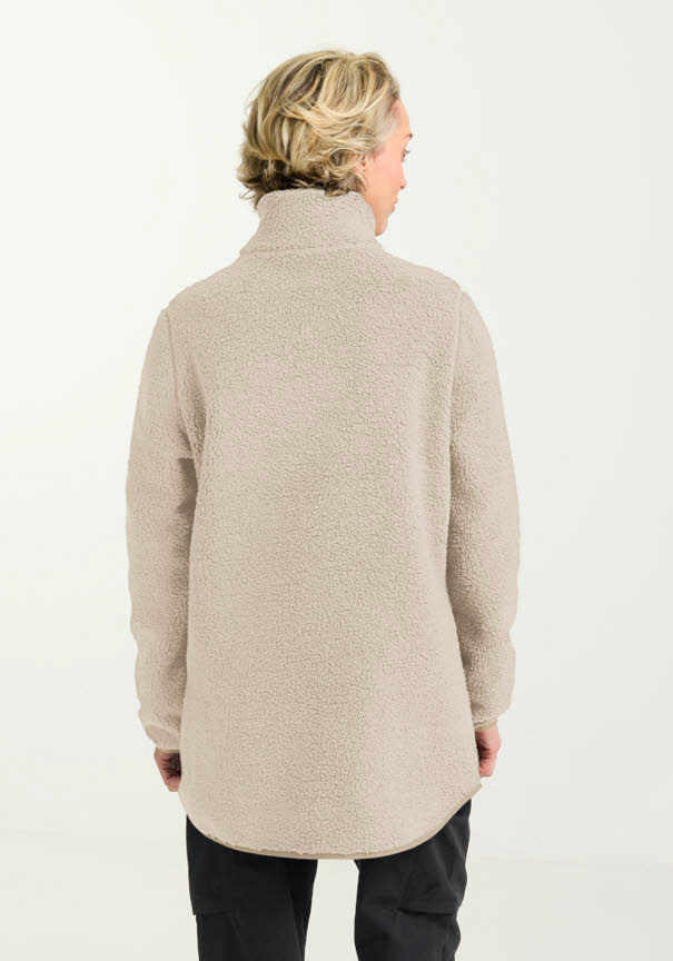 Jack Wolfskin HIGH CURL COAT Fleecemantel Damen grau