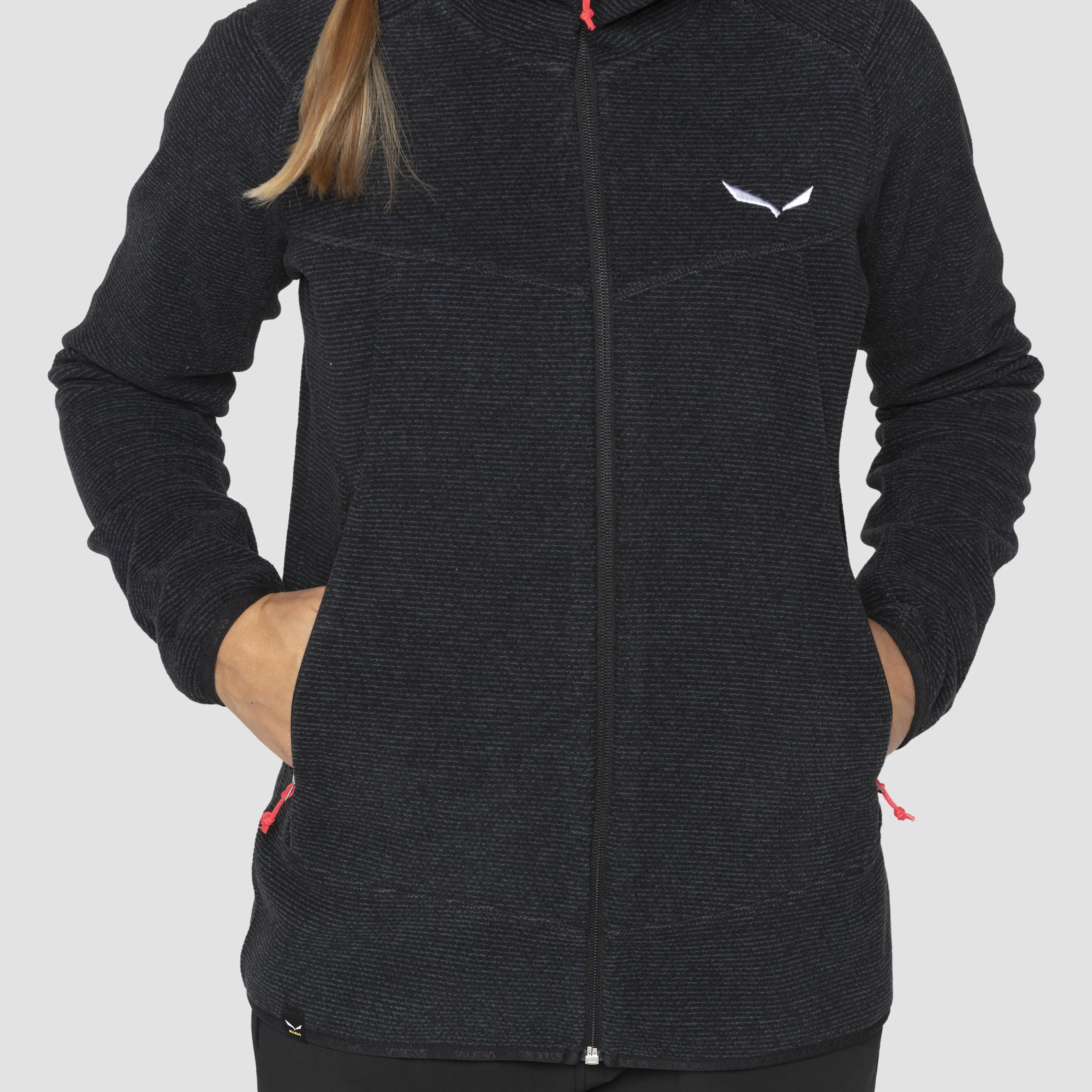 Salewa NUVOLO PL W JACKET Fleecejacke Kapuzenjacke Damen schwarz
