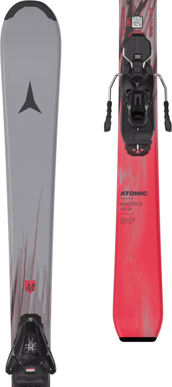 Atomic MAVERICK J 130-150 + L 6 GW Kinder Ski Einsteiger 26/27 grey/red