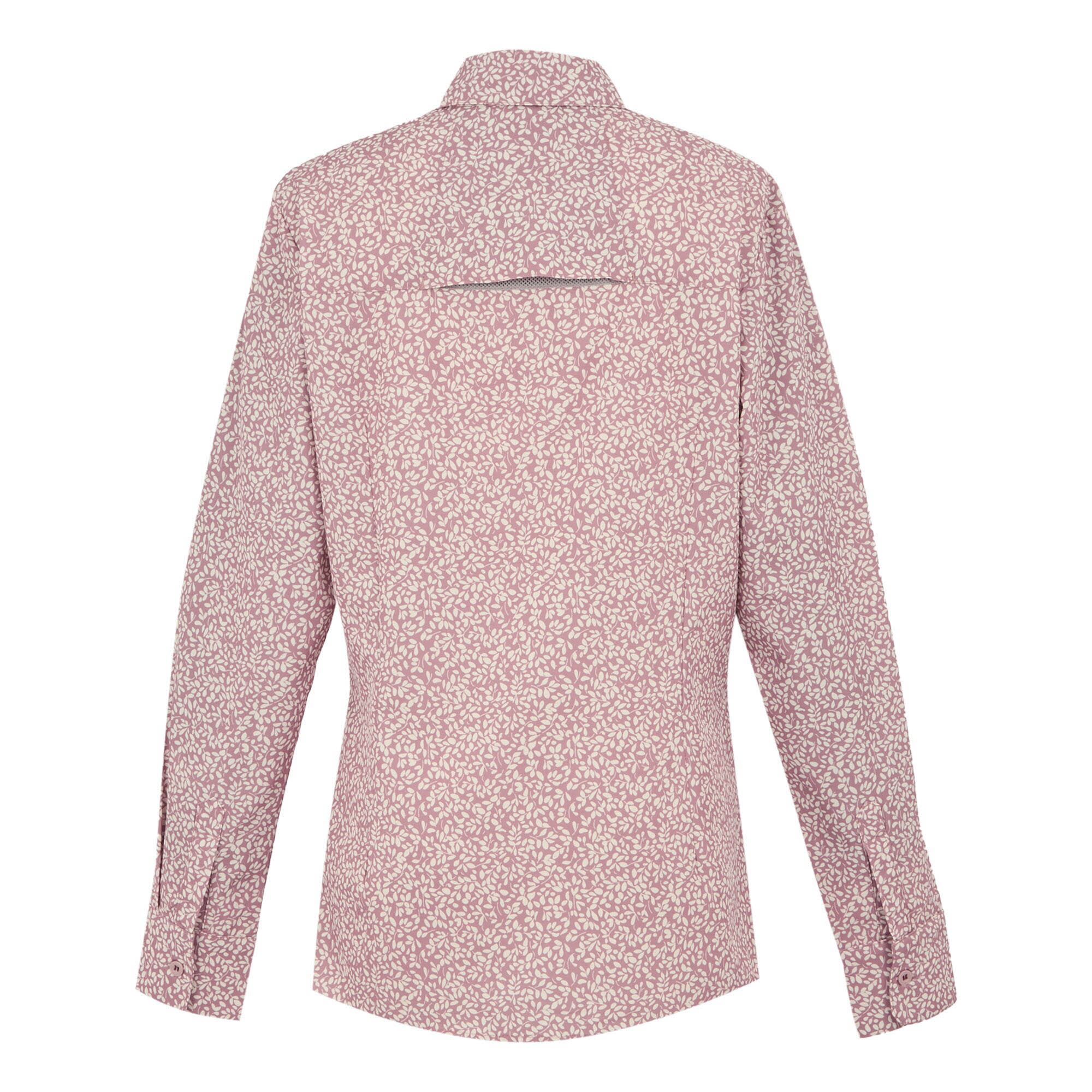 REGATTA Travel Packaway Langarmshirt Hemd Damen rot weiß