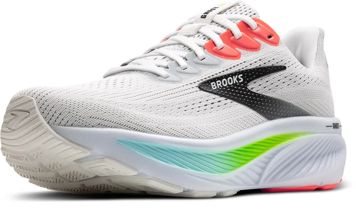Brooks Ghost 17 Herren Laufschuhe Joggingschuhe white/pink clay/gecko