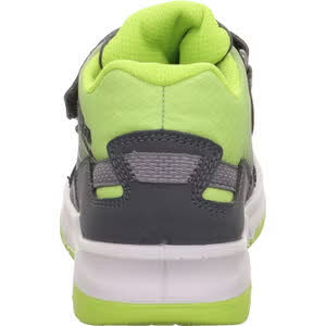 LEGERO Cooper Jungen Slipper mit Klettverschluss grau/hellgrün