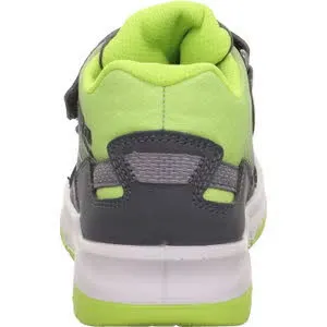 LEGERO Cooper Jungen Slipper mit Klettverschluss grau/hellgrün