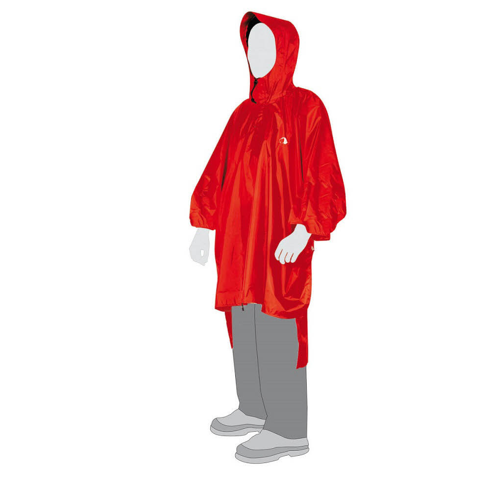 Tatonka Poncho 3 (XL-XXL) Unisex Regencape Regenponcho rot