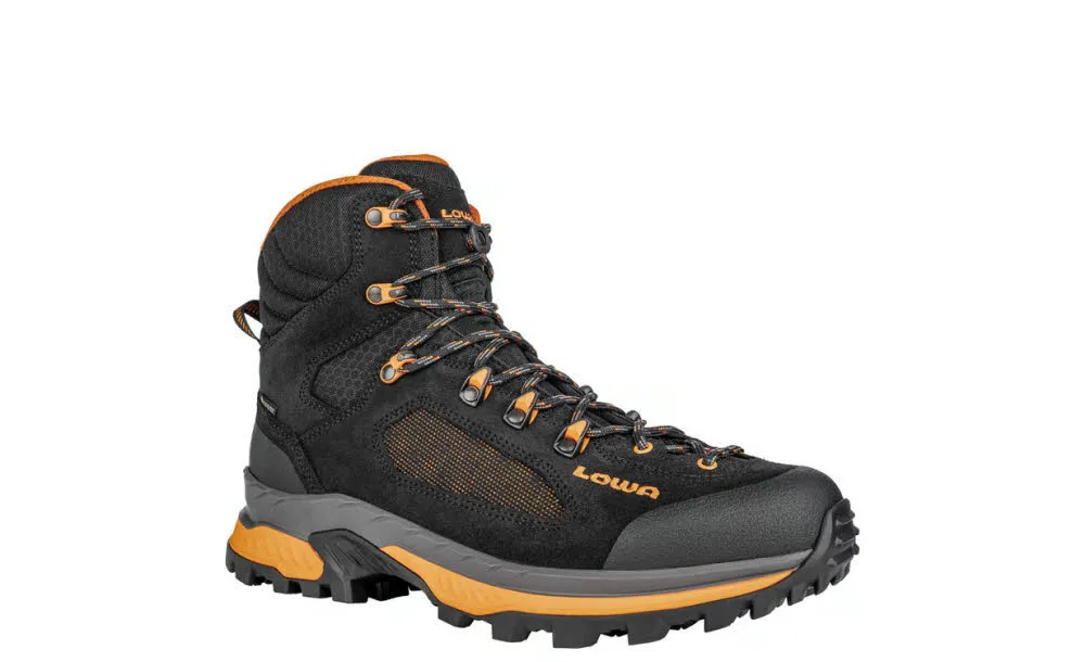 Lowa CORVARA GTX MID Herren Wanderschuhe Trekkingschuhe Mid schwarz/orange