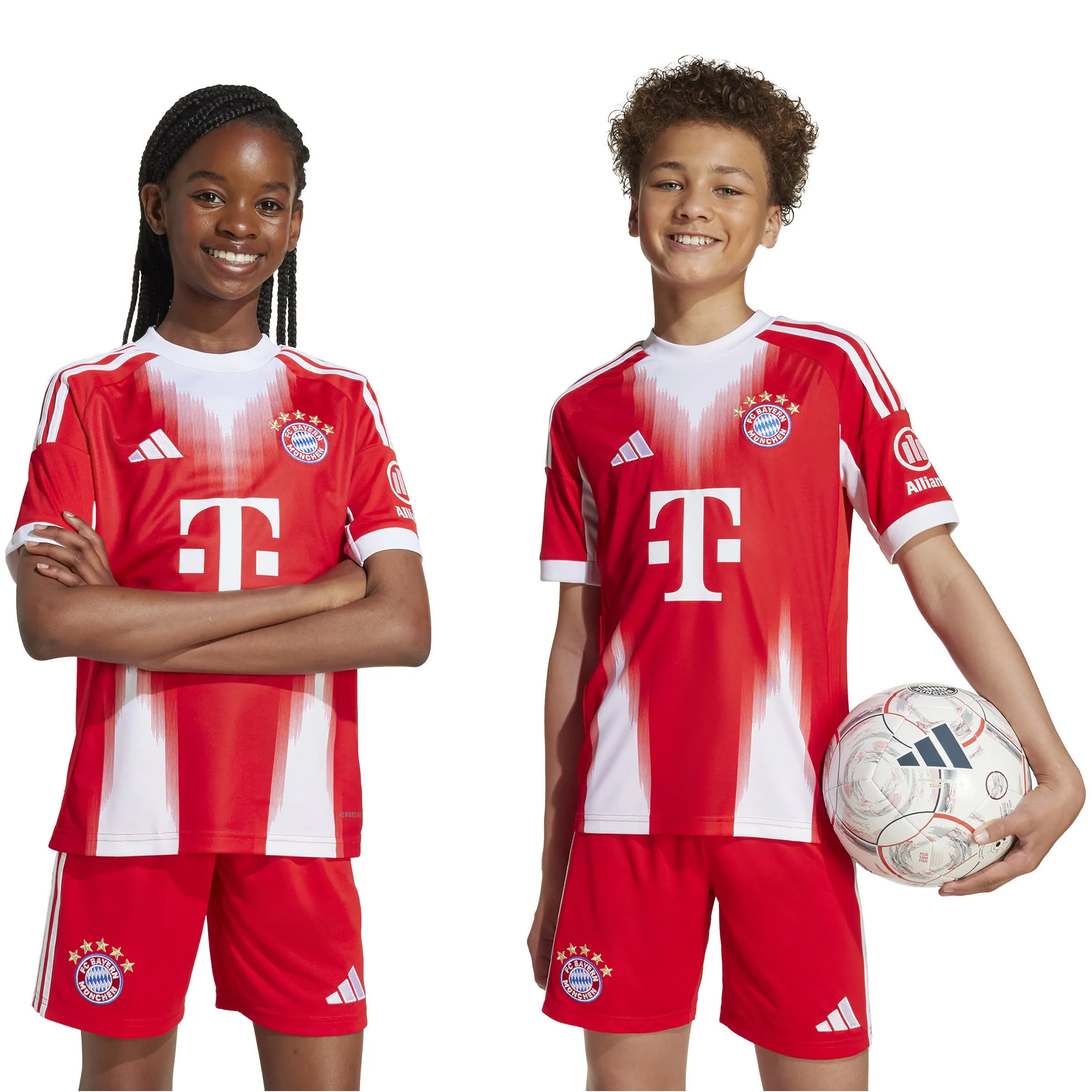 adidas FC Bayern München 25/26 Kinder Jersey Heimtrikot rot/weiß