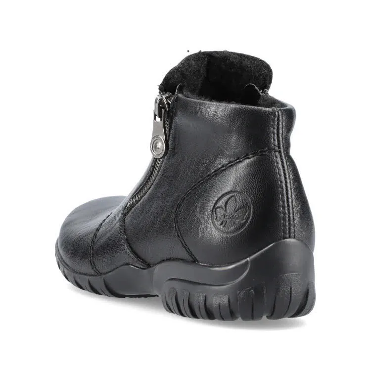 Rieker HWK Damen Stiefeletten Slipper gefüttert schwarz NEU