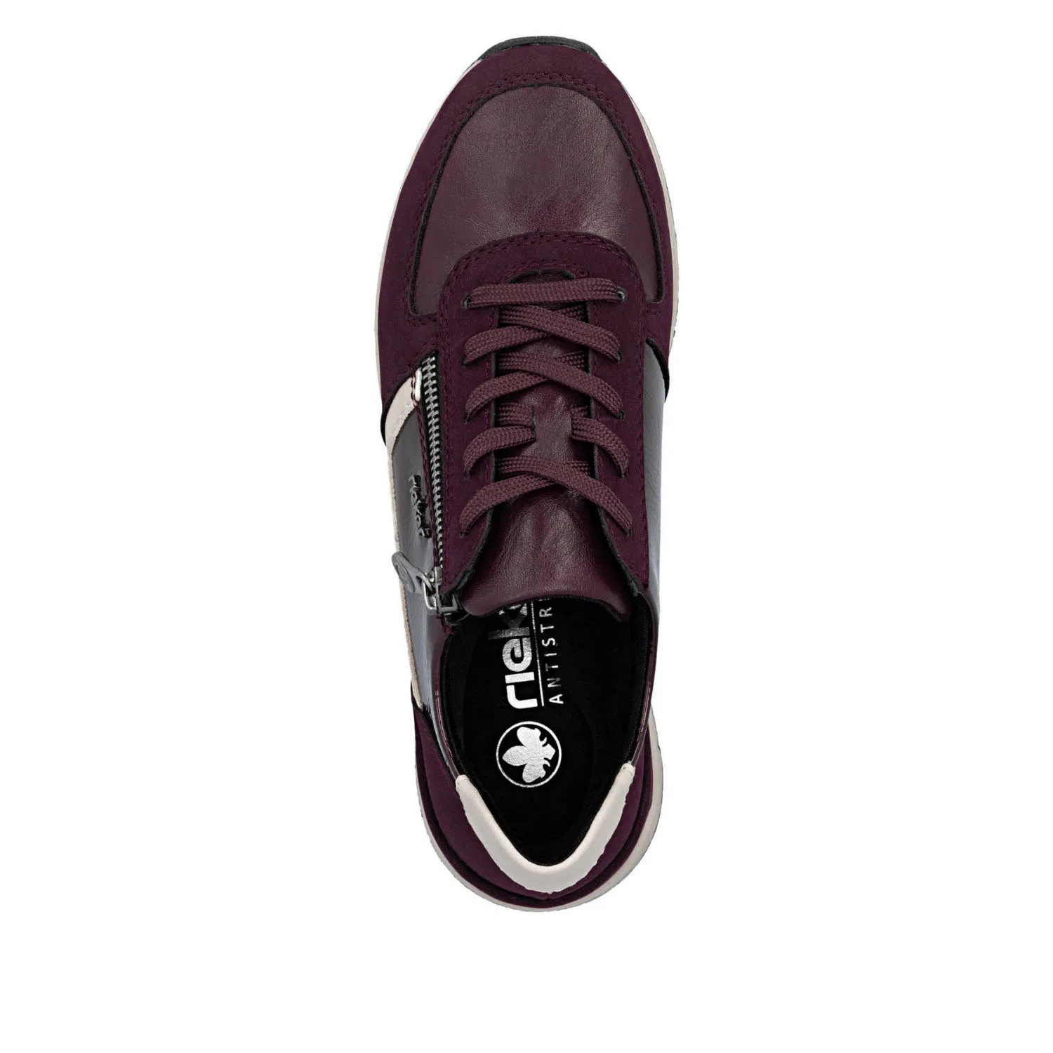 Rieker Damen Halbschuhe Sneaker brombeer
