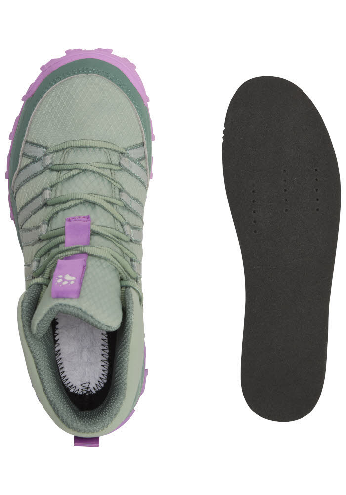 Jack Wolfskin WILD HIKE TEXAPORE MID Kinder Wanderschuhe Trekkingschuhe grün