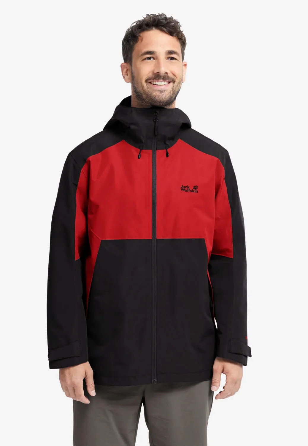 Jack Wolfskin Wildbound 2L LT Männer Regenjacke Windjacke rot
