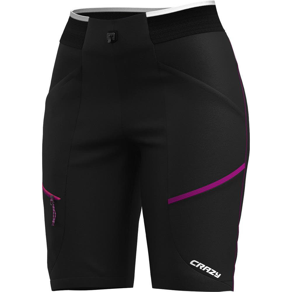 Crazy Idea SHORT TRAVERSE WOMAN Damen Wandershorts Trekkingshorts schwarz