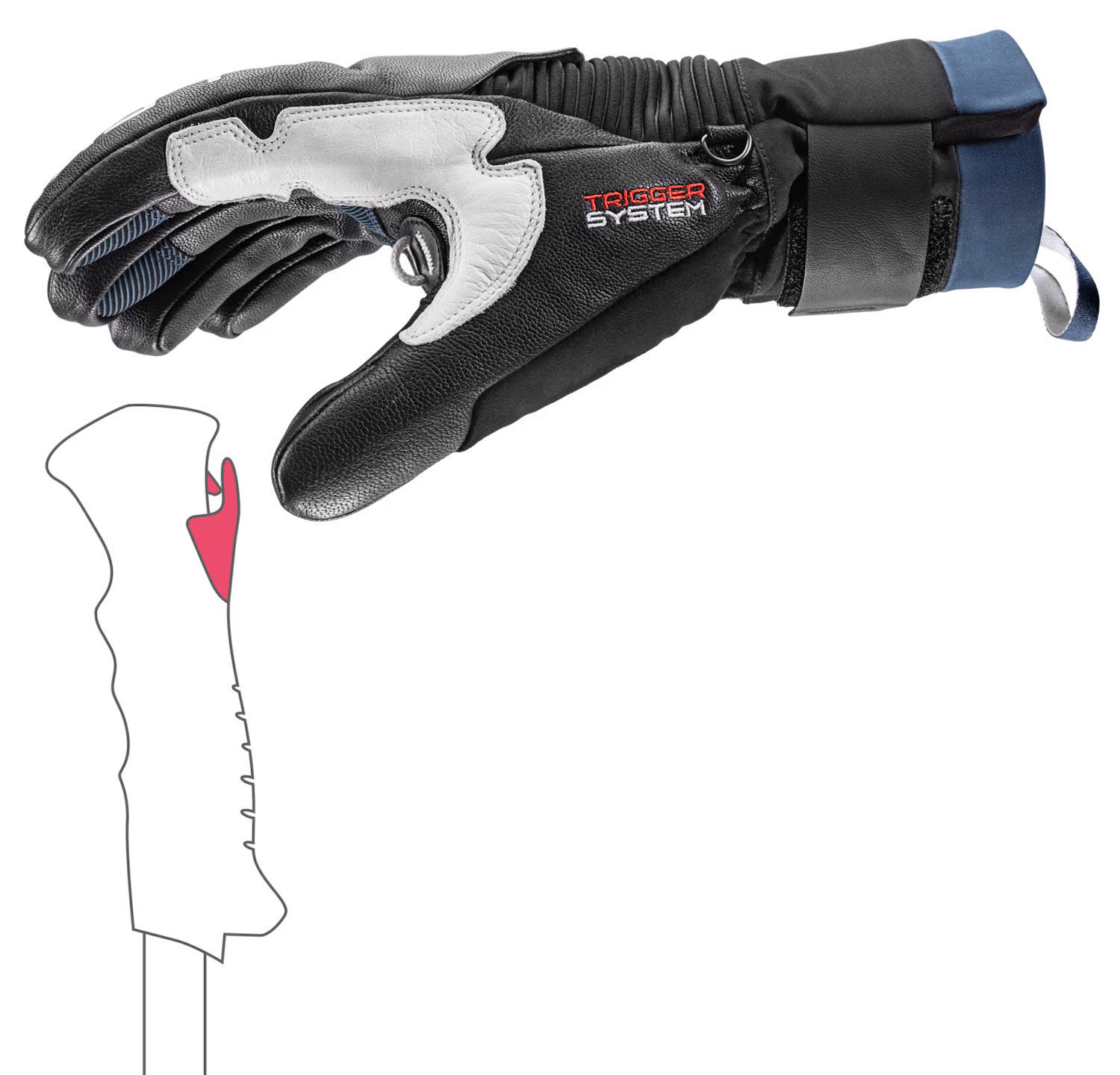 Leki Hevon Pro 3D Herren Skihandschuhe Fingerlinge schwarz