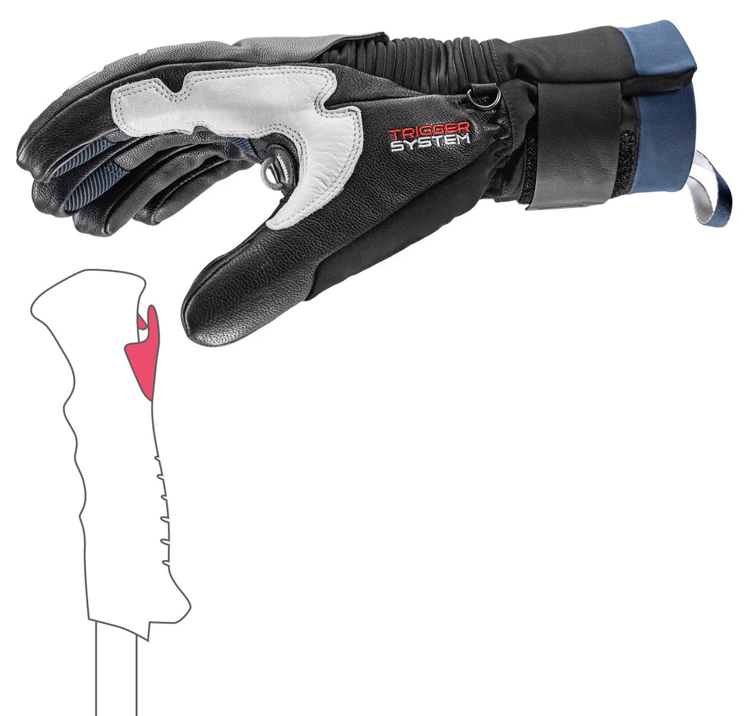 Leki Hevon Pro 3D Herren Skihandschuhe Fingerlinge schwarz