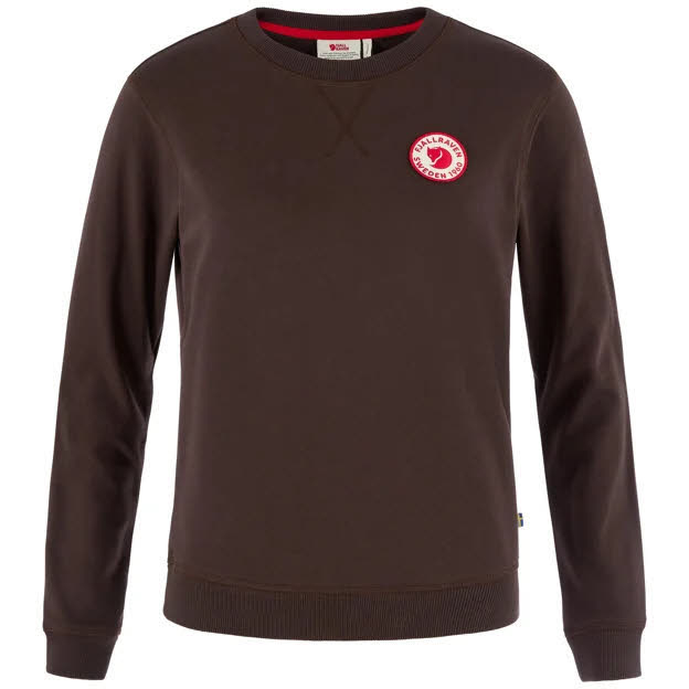 Fjällräven 1960 Logo Badge Sweater W Damen Baumwollpullover schwarz
