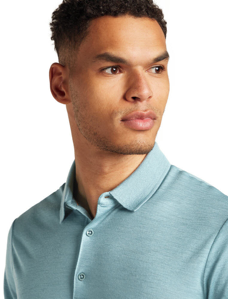 Icebreaker Merino 150 Tech Lite Polo Herren hellblau